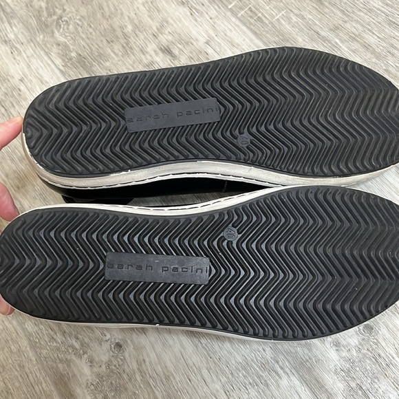 SARAH PACINI Italian Black Leather Flat with Ankle Strap, EUR 40 (US 9-9.5) - Picture 6 of 8